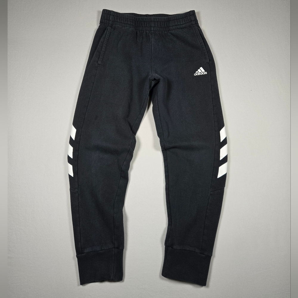 Adidas Essentials Fleece Joggers Black White Large Sweatpants Large (14/16)